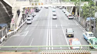 東日本大震災の年のJR西日暮里駅　2011/5/8 JR Nishi-Nippori Station of the Great East Japan Earthquake of yea