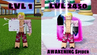 Becoming Donquixote Doflamingo Awakening The Spider Fruit In Blox Fruits