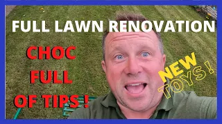 A Full Lawn Renovation, Landzie Review (On My Lawn) LOTS Of Tips!