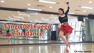 Tango Del Fuego  Line Dance  | improver | 탱고 델 퓨에고 라인댄스 | C4라인댄스 | se hee line dance |일산 라인댄스