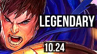 GAREN vs URGOT (TOP) | 14/0/2, Legendary, 900+ games, 1.3M mastery | EUW Diamond | v10.24