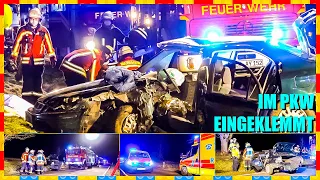 📌 Im PKW eingeklemmt 📌 | 🚒 Feuerwehr Besigheim befreit Fahrer  | 🚑 Notarzt versorgt Verletzten