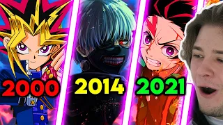 NON-Anime Fan Reacts to BEST ANIME *EACH YEAR* (2000 - 2022)