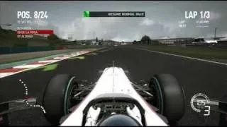 F1 2010 gameplay video