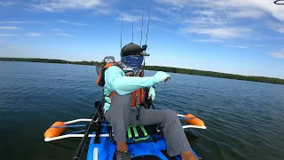 How to make simple kayak outriggers in 5 minutes for Pelican Getaway HD II Pedal Kayak