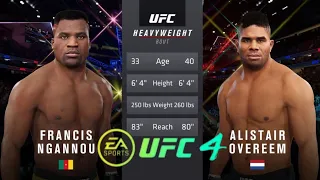 Francis Ngannou vs Alistair Overeem Full Fight | EA Sports UFC 4