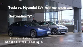 Tesla Model 3 vs. Hyundai Ioniq 6 - Talk features - We plan a trip!