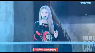 Sierra Levesque - Singing Anthems at CTC for Ottawa Senators vs Buffalo Sabres - January 18, 2022