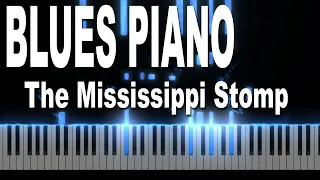 "The Mississippi Stomp" BLUES PIANO Tutorial Solo Instrumental (Rock and Roll and Boogie Woogie)