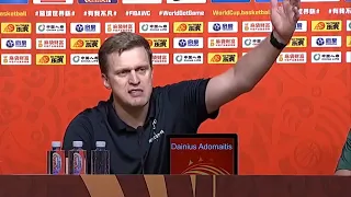 Dainius Adomaitis rants FIBA in a post-game press conference