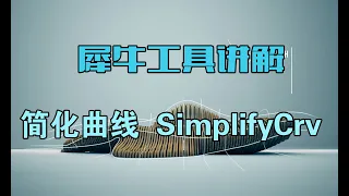 Rhino 犀牛命令工具操作详解课程09-28简化曲线  SimplifyCrv