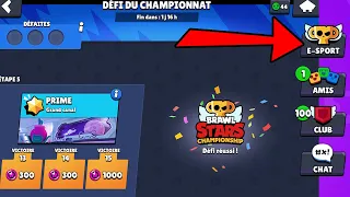 15-0 au DEFI du CHAMPIONNAT BRAWL STARS avec @eqwaakbs3663 et j'obtiens l'icone ESPORT!