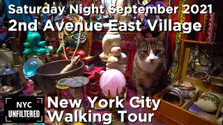 🔴 New York Walking Tour - Saturday Night (2nd Ave / 8 street) East Village, September 2021