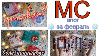 ❄️МС влог за февраль ❄️/🩸протекла в дороге?😬/мой первый МС влог 💗