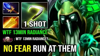 WTF 13Min Radiance No Fear Running At Enemy with 1 Shot Reaper Necrophos Dota 2