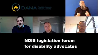 NDIS legislation forum  for disability advocates