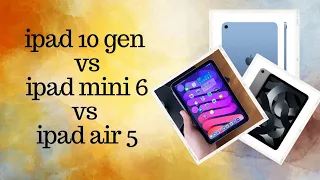iPad 10th Gen VS iPad Mini 6 VS iPad Air 5 | Full Comparison in Hindi