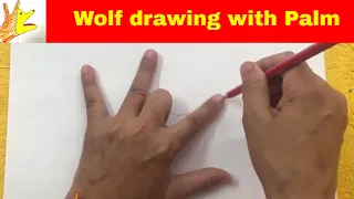 How to draw a wolf head detailed from palm for kids How to draw a wolf head step by step