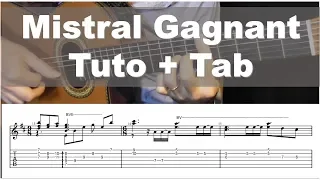 Mistral Gagnant - TUTO Guitare solo et Tablature