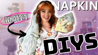 I made GENIUS Napkin Decoupage DIY crafts on ODD items for a full day