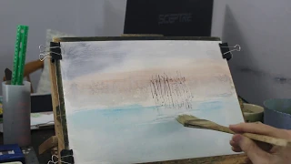 Watercolor Tutorial Using a Hake Brush - Time Lapse -The Creek