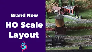 BRAND NEW HO SCALE LAYOUT | NEW AND IMPROVED MODEL TRAIN LAYOUT