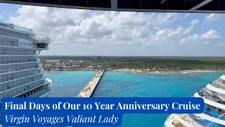 Last Days of Our 10 Year Anniversary Cruise | Virgin Voyages Valiant Lady | Brightline Train