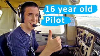 First Solo Flight - 16 year old flies plane!