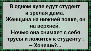 Как Зрелая Дама в Купе Студента Захотела! Сборник Свежих Анекдотов! Юмор!