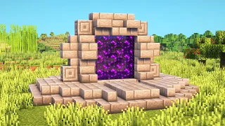 How to Build a Small Ancient Nether Portal | Minecraft Build Tutorial #8