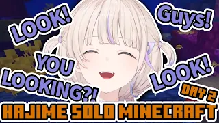 Hajime is excited to show everyone her discoveries - Solo Minecraft #2 [Todoroki Hajime]