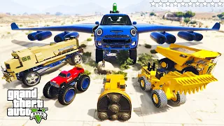 GTA 5 - Stealing MONSTER VEHICLES with Franklin! (Real Life Cars #121)