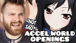 First Time Reacting to "ACCEL WORLD Openings & Endings (1-2)" | New Anime Fan!