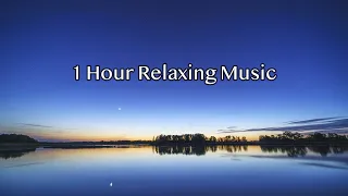 1 Hour Relaxing Sleep Music | Night Sky with Shooting Stars | Calming Sounds