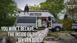 Inspiring DIY Van Build Tour | Old Dodge into Unique Camper Van