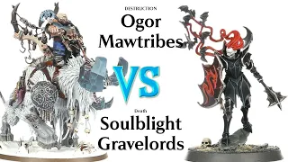 Age of Sigmar 3.0 Bare Bones Battle Report Ogor Mawtribes Beast Claw Raiders & Soulblight Gravelords