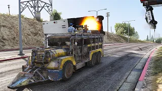 GTA 5 ARMORED SARAO JEEPNEY CRASHES Part.2 - SUPER CINEMATIC PICTURE WITH SLOW MO ep.17