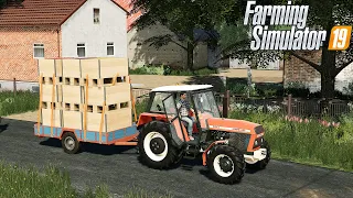 FS 19 | OLD FARM | Timelapse # 68. Selling fruit. Another new machine. Spraying rye and triticale.