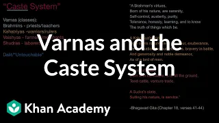 Varnas and the Caste System | World History | Khan Academy