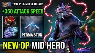 NEW OP MID HERO +350 Attack Speed Moon Shard Slardar 100% Perma Stun EZ Counter ALL Dota 2