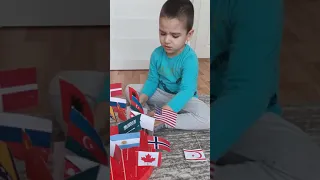 #ülke#bayrak 3 yaşındaki Mert'in Ülke Bayraklarına büyük ilgi