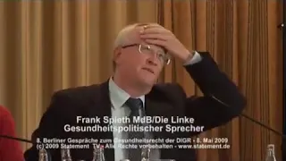 Frank Spieth (Die Linke) :  Lauterbach ist der faulste Abgeordnete den ich jemals kennengelernt habe