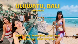 Bali Vlog ULUWATU Beach Clubs with Budget 4D/3N | #jamiegotyou