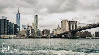 Sunset Walking Tour from DUMBO to Brooklyn Heights Promenade. 4K