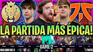 IBAI CASTEA LA PARTIDA MÁS ÉPICA!😱 - FNC vs MDK GAME 2 LEC INVIERNO PLAYOFFS 2024 ESPAÑOL LVP