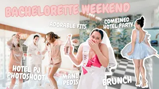 Brunch, Joint Bach Hotel Party, PJ Party, Spa | WEDDING SERIES BACHELORETTE vlog 2022