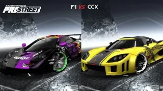 McLaren F1 Vs Koenigsegg CCX Comparison - NFS ProStreet