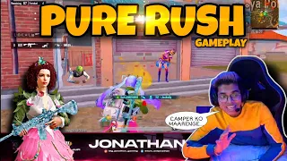 PURE RUSH GAMEPLAY | GOD RUSH | CAMPERS KO MAARENGE😠 | JONATHAN GAMING | OP SPRAYS | MN squad