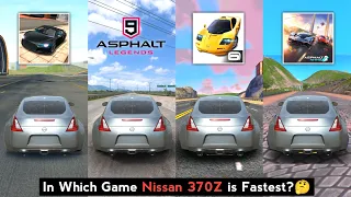 Nissan 370Z Nismo Top Speed in Asphalt 9 vs Extreme Car Driving Simulator vs Asphalt Nitro & Nitro 2