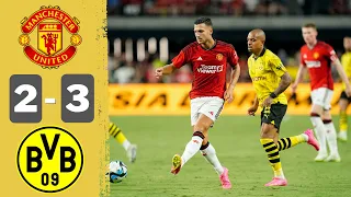 Manchester United 2-3 Borussia Dortmund ● Highlights & All Goals ● Pre Season 2023/24